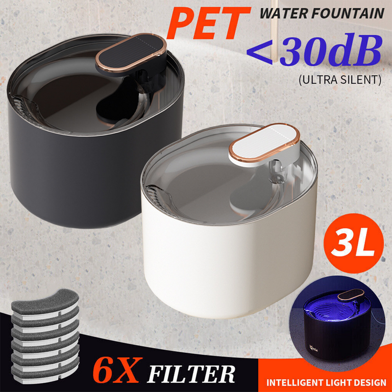Load image into Gallery viewer, PORIYA 3L Pet Water Fountain Cat Dog Automatic Electric Drinking Dispenser Filter