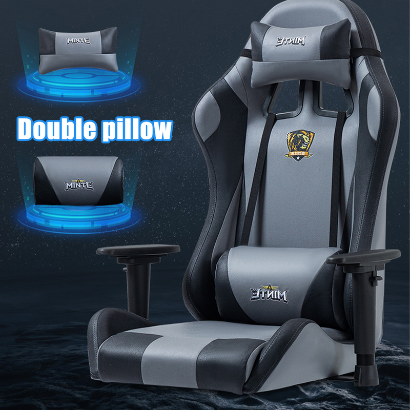 Load image into Gallery viewer, Technology Fabric Gaming Chair Racing Massage Leather Computer Seat Footrest