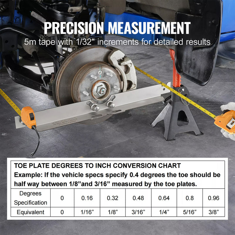 Load image into Gallery viewer, PORIYA Wheel Alignment Tool Accurate Measure Tape And Conversion Chart
