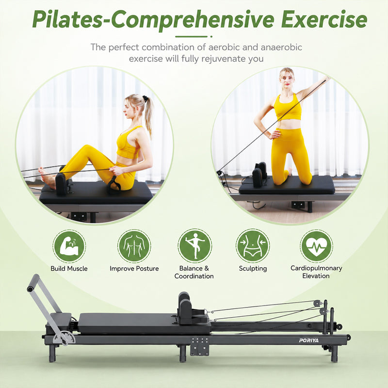 Load image into Gallery viewer, PORIYA Commercial Foldable Pilates Reformer Machine for Home Gym AU Stock