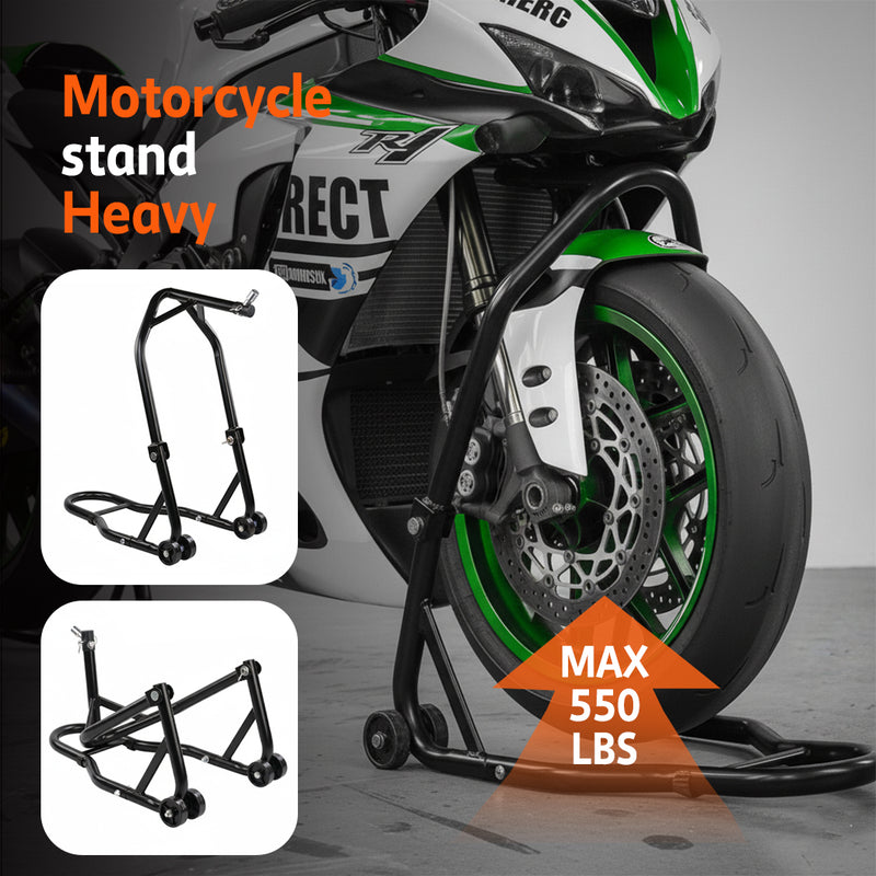 Load image into Gallery viewer, PORIYA Heavy Duty Motorcycle Front Head Stock Stand Motorbike Wheel Lift Headstock