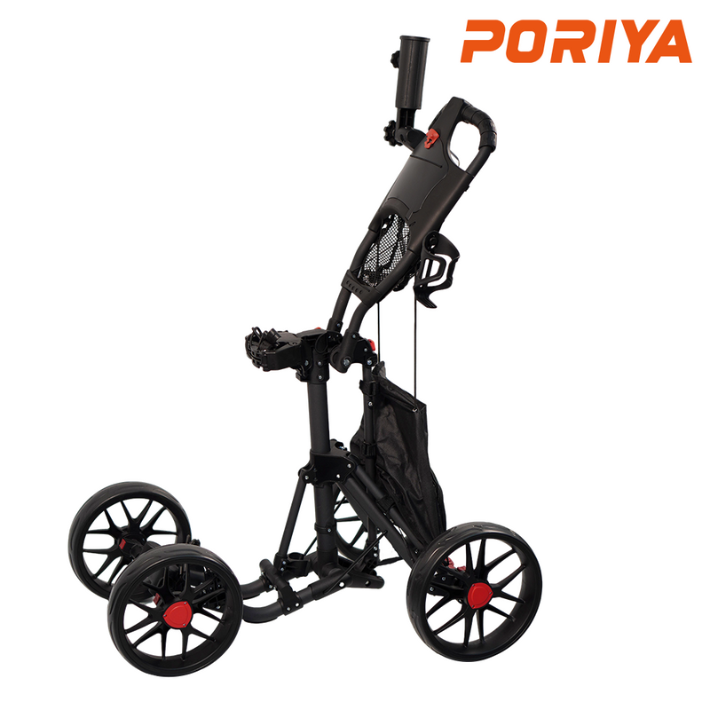 Load image into Gallery viewer, PORIYA Golf Buggy Foldable Trolley Golf Cart Wheels Umbrella Bottle Holder