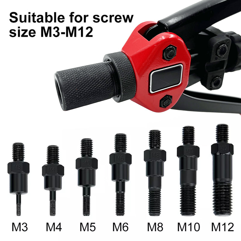 Load image into Gallery viewer, PORIYA Heavy Duty 1660pcs Nutsert Tool Kit Rivnut Riveter Rivet Nut Gun M3-12 Mandrels