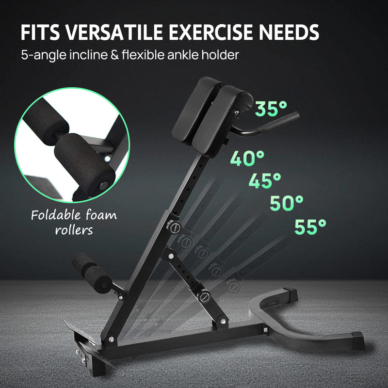 Load image into Gallery viewer, PORIYA Roman Chair for Hyperextension Core Workouts Adjustable Home Gym Bench