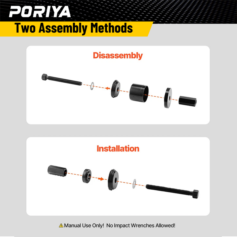 Load image into Gallery viewer, PORIYA 23PCS Front Wheel Drive Bearing Removal Adapter Puller Pulley Tool Kit w/ Case