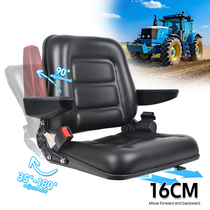 Load image into Gallery viewer, PORIYA Tractor Seat Universal Excavator Forklift Adjust Suspension Backrest