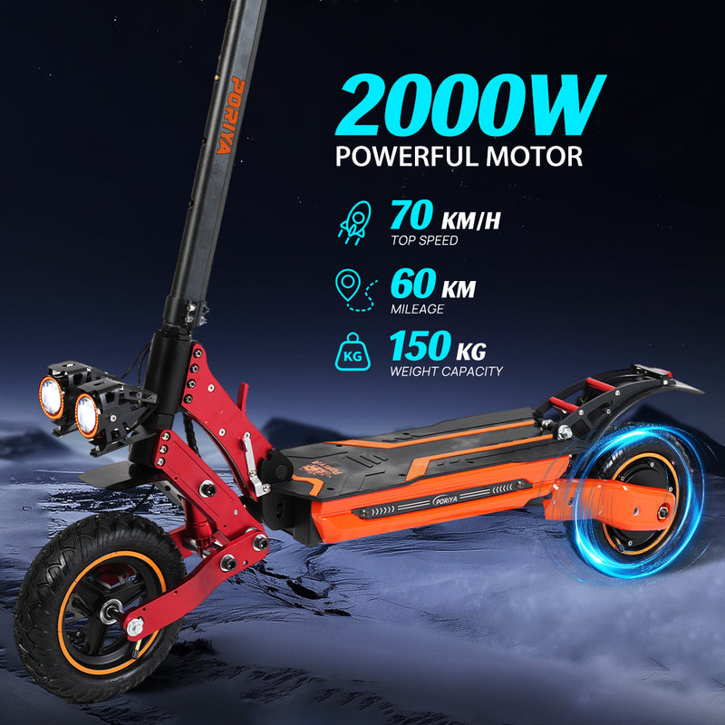 Load image into Gallery viewer, 2000W Electric Scooter Portable 70KM/H 60KM Off Road Foldable Adult E-Bike