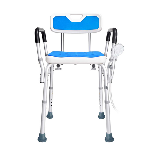 Shower Chair Bath Bench Arms Back for Inside Tub Adjustable Height 400lbs
