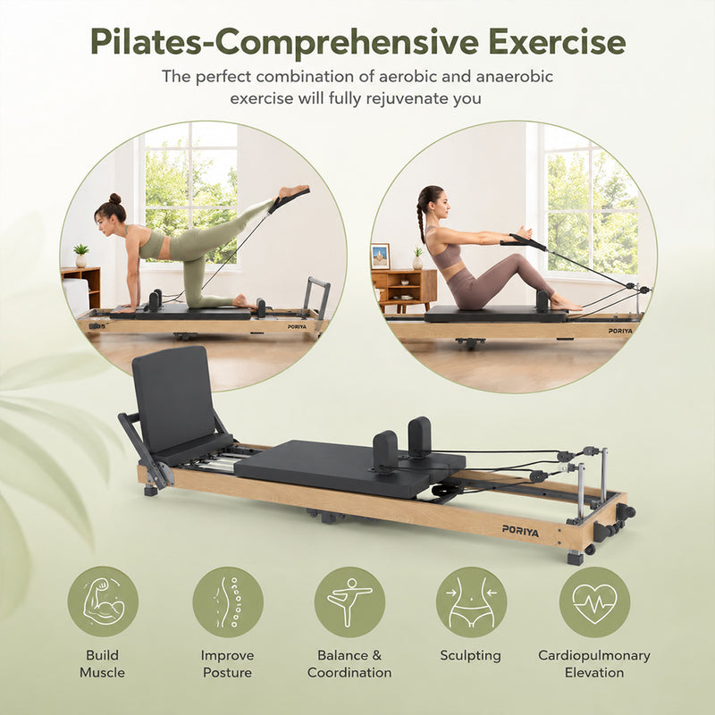 Load image into Gallery viewer, PORIYA Commercial Foldable Pilates Reformer Machine for Home Gym AU Stock