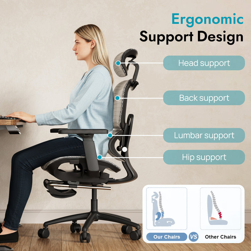 Load image into Gallery viewer, PORIYA Home Office Chair Ergonomic Mesh Seat Computer Executive Racing Chair
