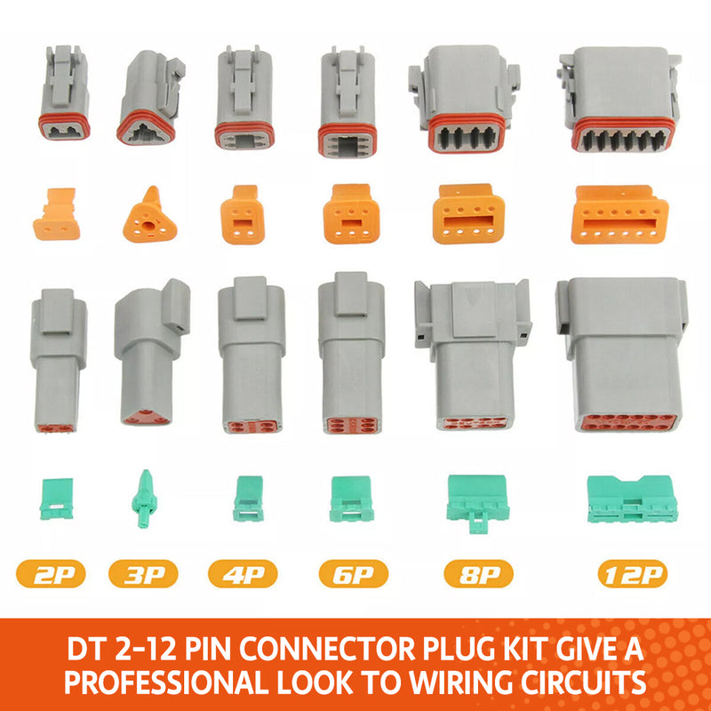 Load image into Gallery viewer, PORIYA 1800PC Deutsch DT Connector Plug Kit With Genuine Deutsch Crimp Tool Auto Marine