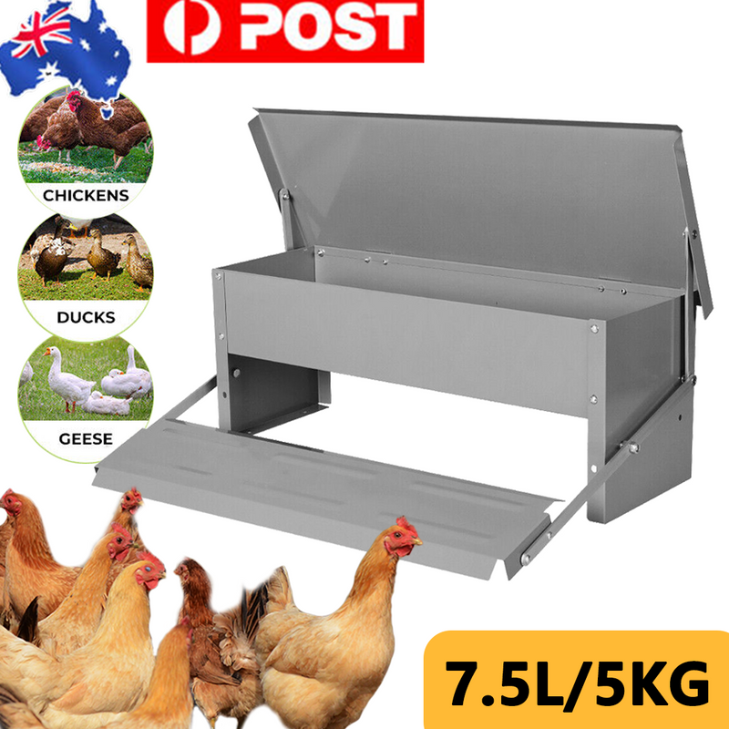 Load image into Gallery viewer, PORIYA Automatic Chicken Feeder Chook Food Feeder 5kg Capacity Treadle Self Opening Pou