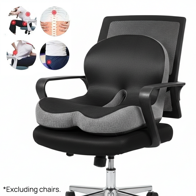 Load image into Gallery viewer, PORIYA Ergonomic Memory Foam Arch Support Office Chair Lumbar Cushion Back Support Seat