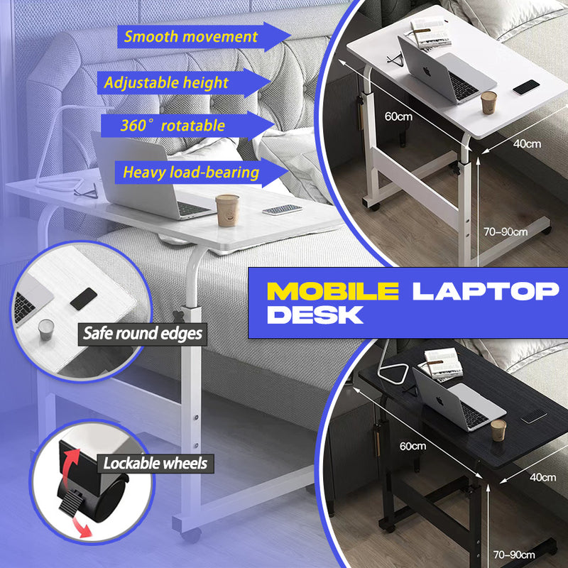 Load image into Gallery viewer, Mobile Laptop Desk Computer Table Stand Adjustable Bed Bedside Portable Study AU