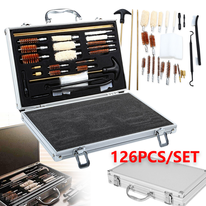 Load image into Gallery viewer, PORIYA Gun Cleaning Tools Set Pistol Rifle Shotgun Firearm Cleaner Kit Universal 126pcs