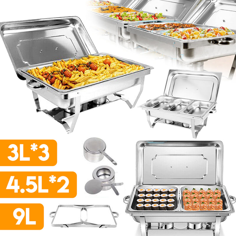 Load image into Gallery viewer, PORIYA 9L 304 Insulated Food Warmer Bain Marie Food Warmer Buffet Warmer Chafing Dish