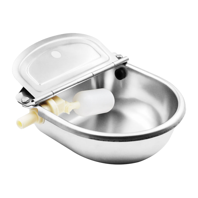 Load image into Gallery viewer, PORIYA Stainless Pipe Water Trough Bowl Auto Drinking For Dog Horse Chicken Auto Fill