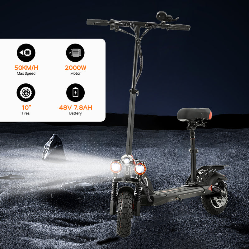 Load image into Gallery viewer, PORIYA Electric Scooter 2000W 50KM/H Foldable Portable Adult Off Road E-Bike W/Tail
