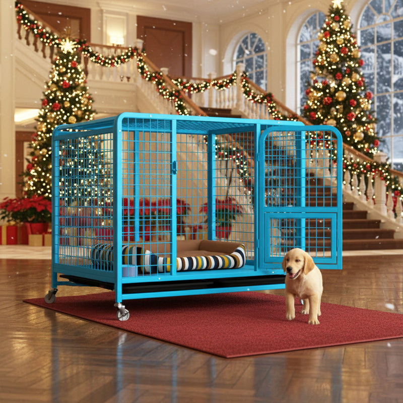 Load image into Gallery viewer, PORIYA Dog Cage Crate Large Kennel Pet Cage Cat Puppy Metal Cage 36" Playpen 4 Rounds