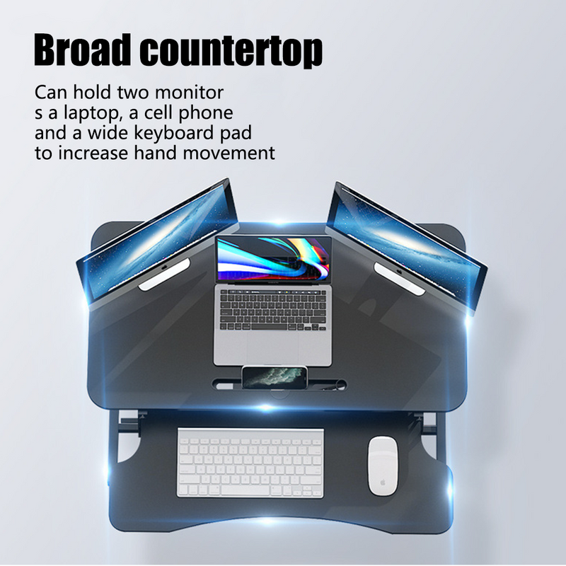 Load image into Gallery viewer, Standing Desk Laptop Riser Height Adjustable Stand Up Sit Stand Computer Shelf