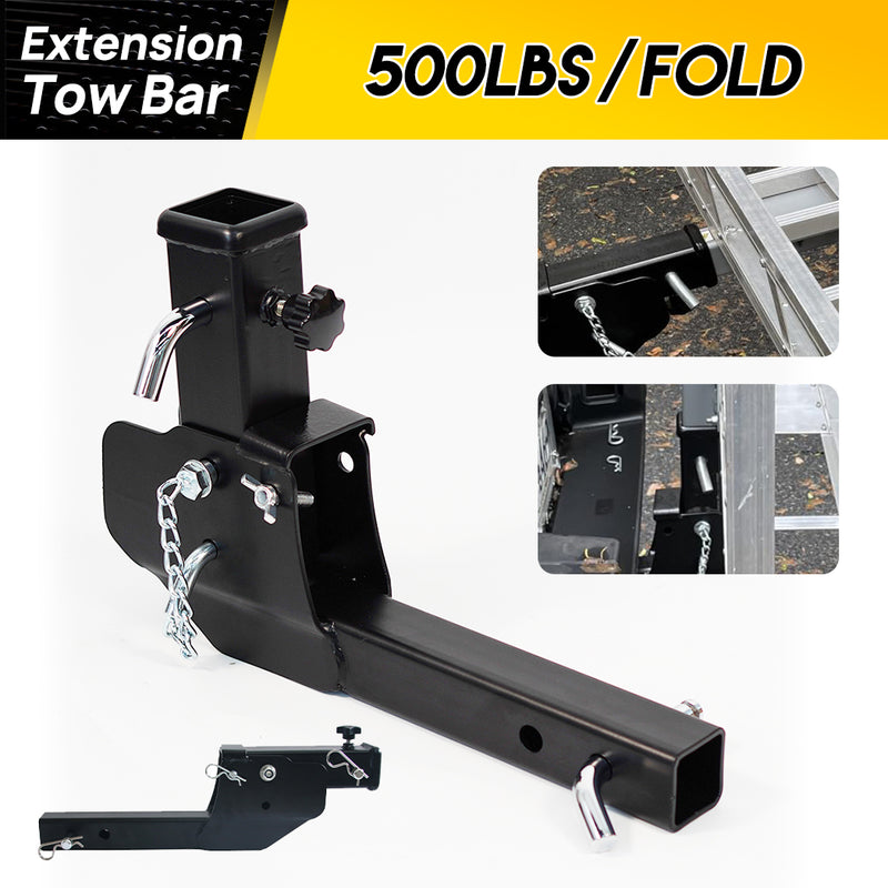 Load image into Gallery viewer, PORIYA Trailer Hitch Folding 2" Trailer Hitch 500LB Capacity Shank Mount Cargo Adapter
