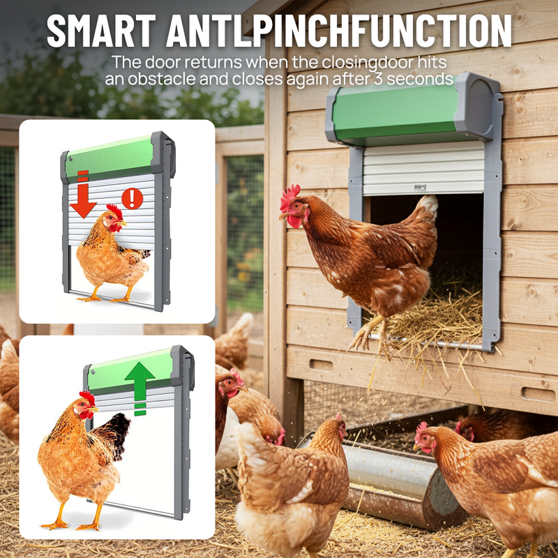 Load image into Gallery viewer, PORIYA Solar Chicken Coop Door Opener Automatic Timer Auto Light Sensor Remote Control