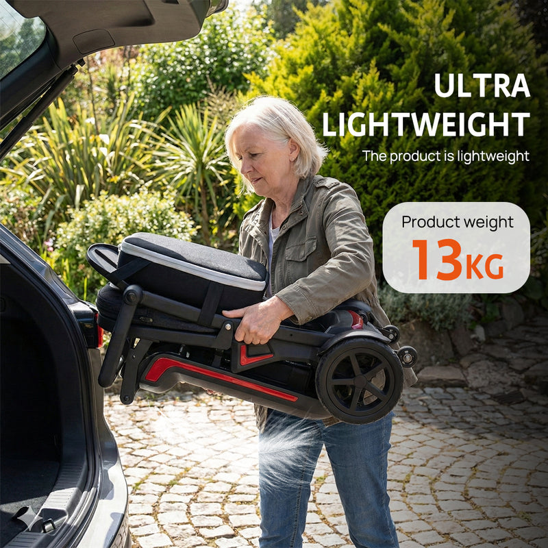 Load image into Gallery viewer, PORIYA 13KG Electric Mobility Scooter Lithium Power Folding 3 Wheel Airline Lightweight