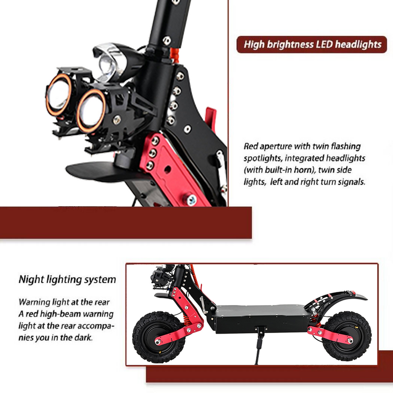 Load image into Gallery viewer, 4000W 70-80KM/H Portable Electric Scooter Dual Motor Foldable Off Road E-Bike