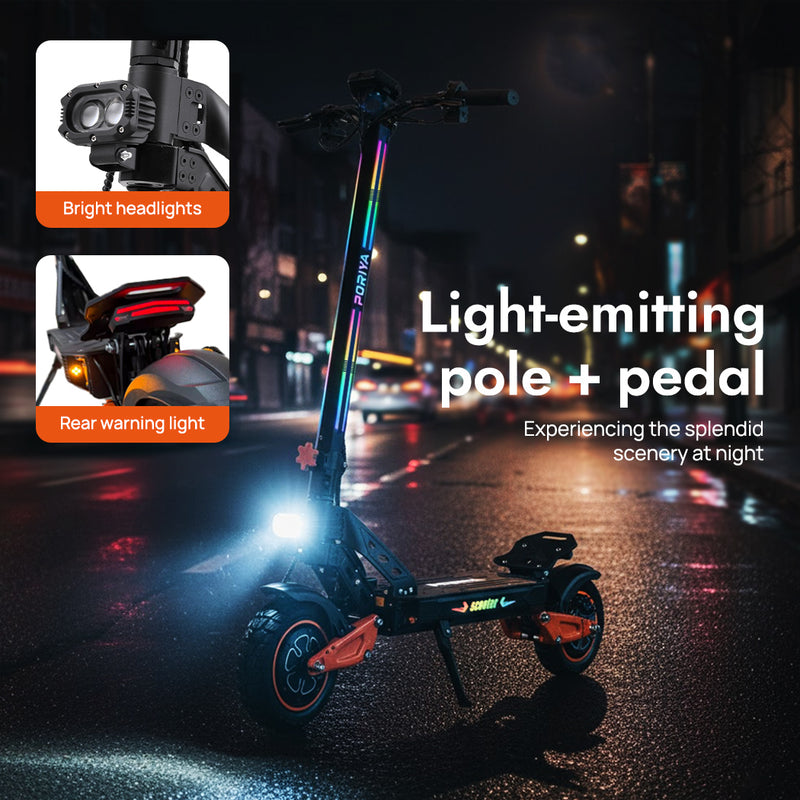 Load image into Gallery viewer, PORIYA Electric Scooter 4000W 70KM/H Dual-Drive Foldable Portable Adult Off Road E-Bike