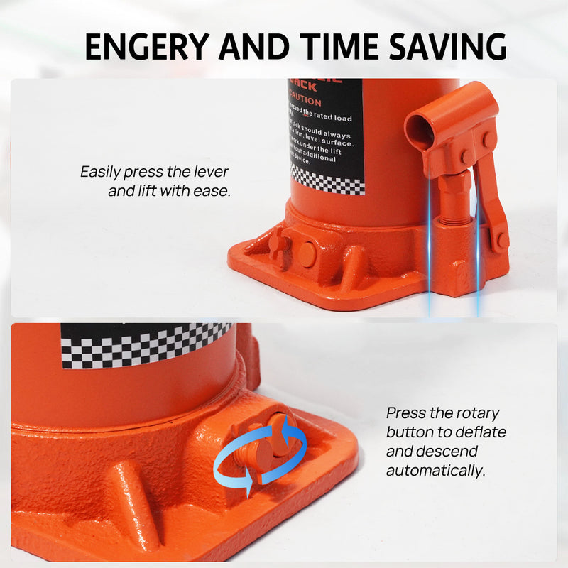 Load image into Gallery viewer, PORIYA 10/12/20 Ton Bottle Jack Hydraulic Lifter Heavy Duty Car Safety Valve 4WD