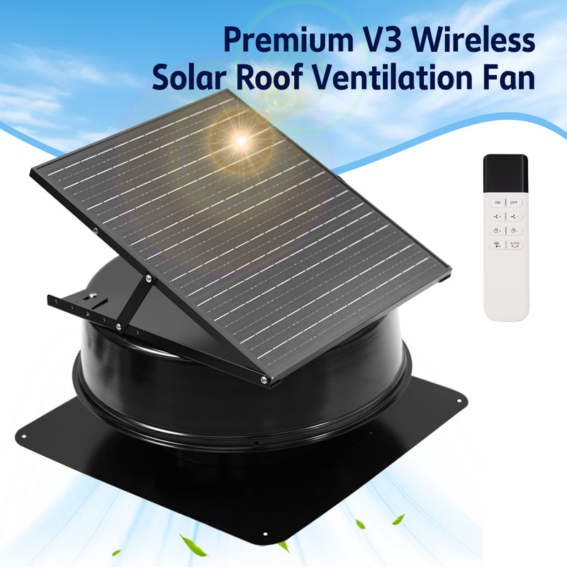Load image into Gallery viewer, PORIYA Roof Solar Fan V3 Powered Exhaust Fan 42W 18VDC Whirlybird 2026 Model