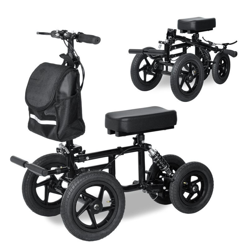 Load image into Gallery viewer, PORIYA Foldable Knee Walker Scooter Mobility Alternative Crutches Wheelchair w/ Basket