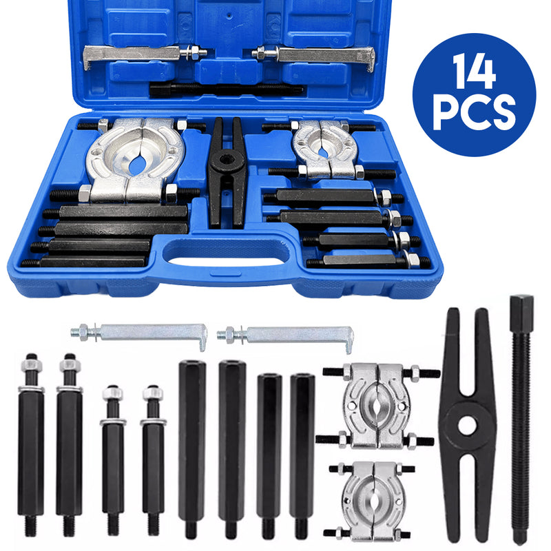 Load image into Gallery viewer, PORIYA 14pcs Bearing Splitter Gear Puller Set Fly Wheel Separator Removal Tool Kit