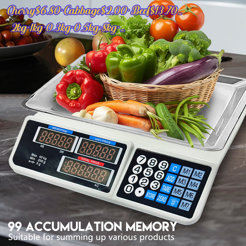 Load image into Gallery viewer, PORIYA Electronic Digital Scale Shop Platform Kitchen Scales Commercial 300 /150/ 40KG