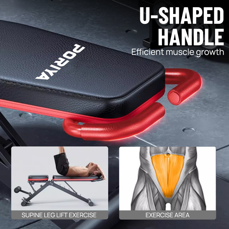 Load image into Gallery viewer, PORIYA Adjustable Dumbbell Weight Bench Full Body Workout Foldable Incline Decline Gym