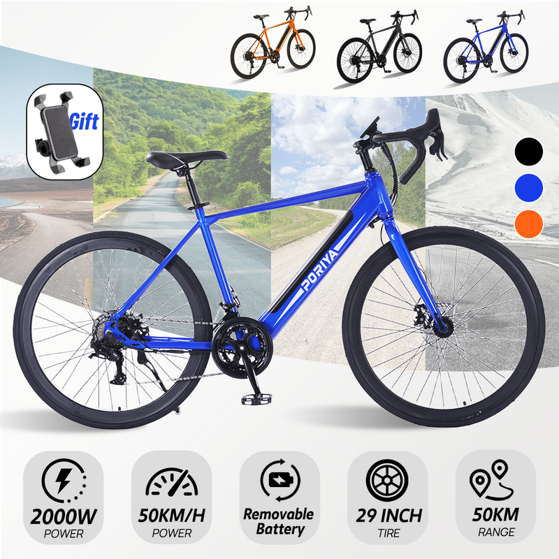 Load image into Gallery viewer, 29" Electric Bike 48V 10.5Ah 2xSystem Electric Bicycle 2000W Motor E-MTB