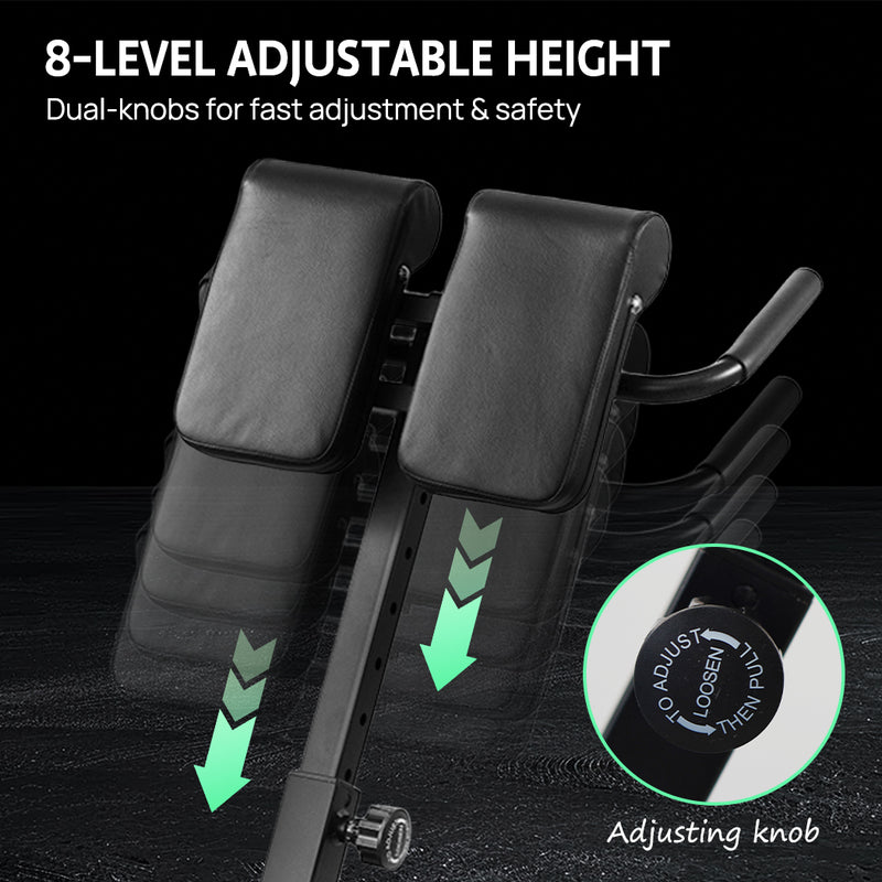 Load image into Gallery viewer, PORIYA Roman Chair for Hyperextension Core Workouts Adjustable Home Gym Bench