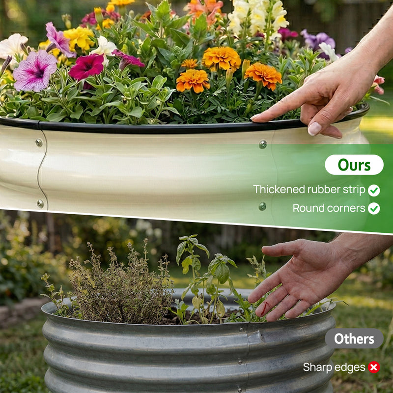 Load image into Gallery viewer, PORIYA 3PC Planter Box Galvanized Raised Garden Bed Container Vegetables&Flowers box