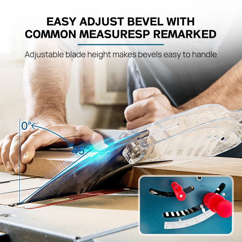 Load image into Gallery viewer, PORIYA Electric Table Saw 2000W 254mm Corded 10" Portable Bevel Adjustment