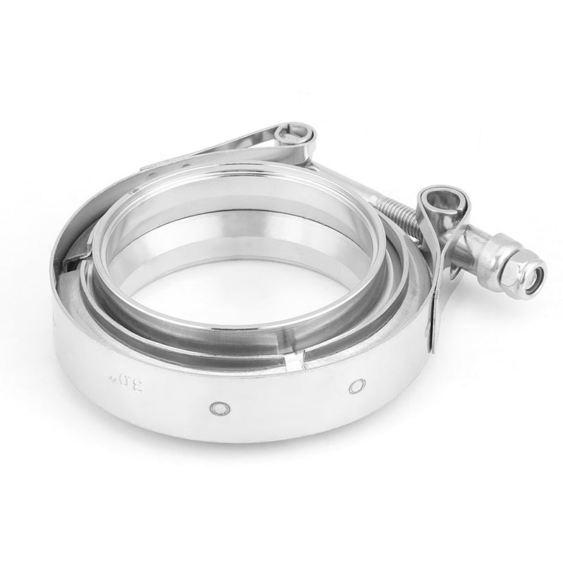 Load image into Gallery viewer, PORIYA 3" inch 76mm V-Band Vband Clamp Stainless Steel Flange Exhaust Pipe Tailpipe 2x