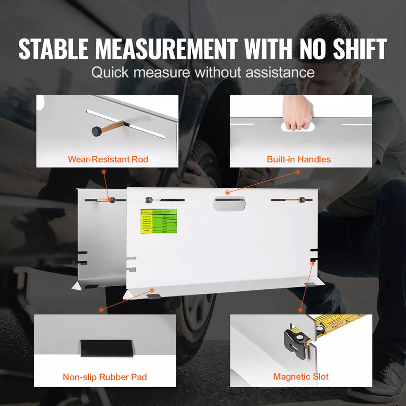Load image into Gallery viewer, PORIYA Wheel Alignment Tool Toe Plates Accurate Measure Tape And Conversion Chart AU