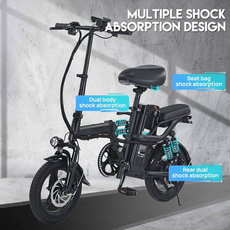 Load image into Gallery viewer, PORIYA Foldable Electric Bicycle 1000W 50KM/H Protable Commuter Travel Bicycle E Bike 48V