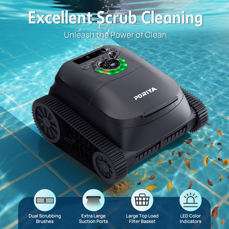 Load image into Gallery viewer, PORIYA Robotic Pool Cleaner Smart Control Wall Climbing Scuba Pool Cleaner
