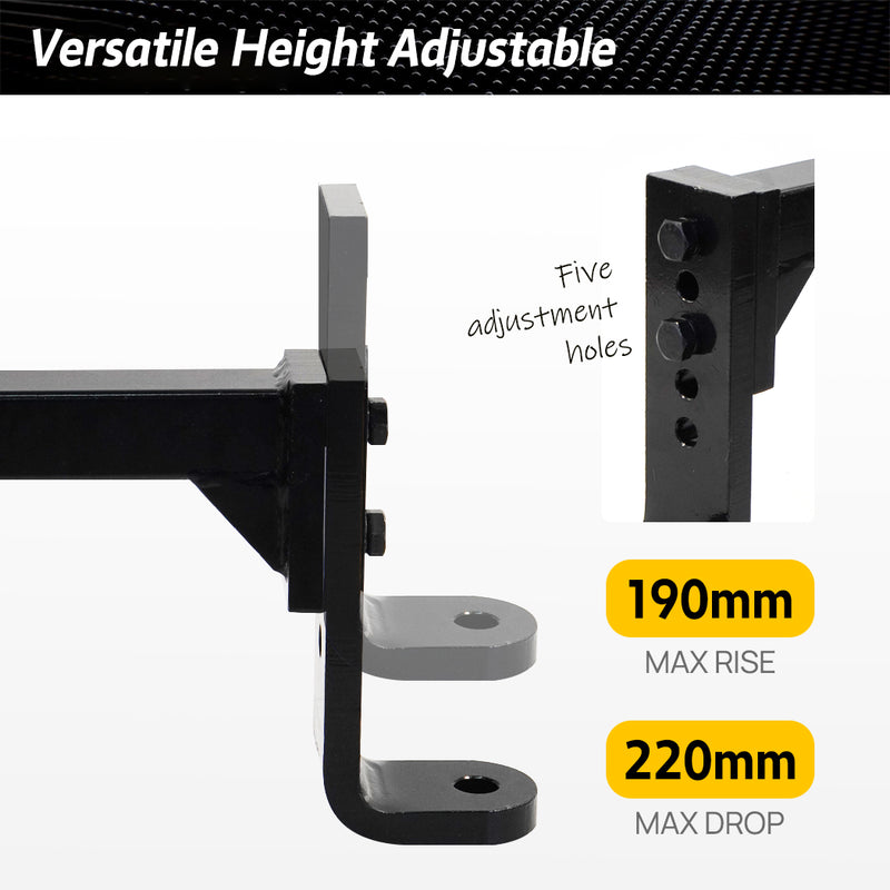 Load image into Gallery viewer, PORIYA 4500KG Adjustable Towbar Ball Mount 2" Hitch Towing Trailer Camper Bike Rack 4WD