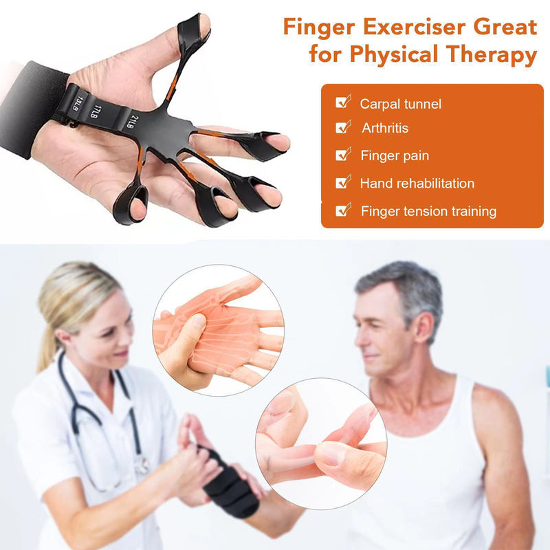 Load image into Gallery viewer, Adjustable Finger Exerciser Resistance Levels for Grip Strength Hand Therapy