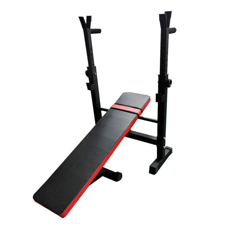 Load image into Gallery viewer, BLACK Weight Bench Press Squat Rack Incline Fitness Home Gym Equipment