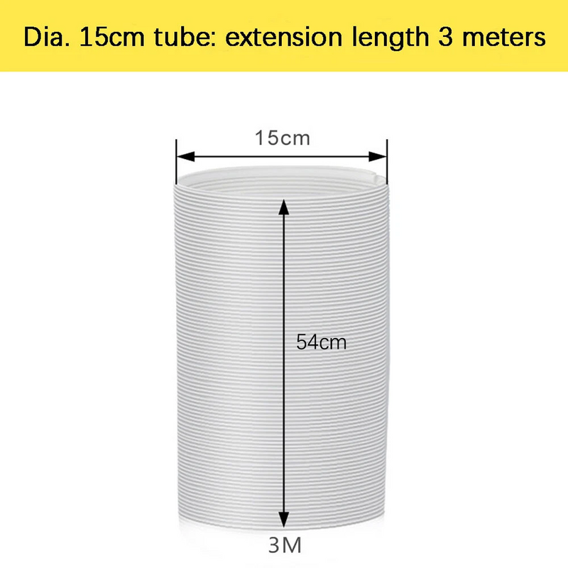 Load image into Gallery viewer, PORIYA 1.5/2/3M Flexible Exhaust Duct Ventilator Pipe Air Conditioner Vent Hose Duct