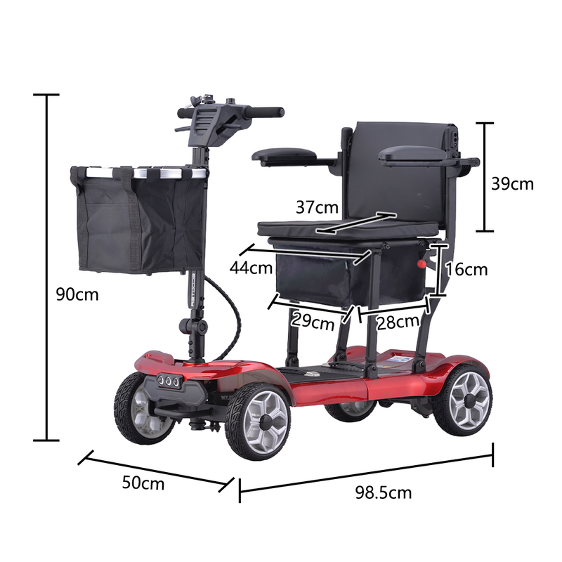 Load image into Gallery viewer, 19KG Electric Mobility Scooter Airplane OK Lithium Motorised Foldable w/ Bag