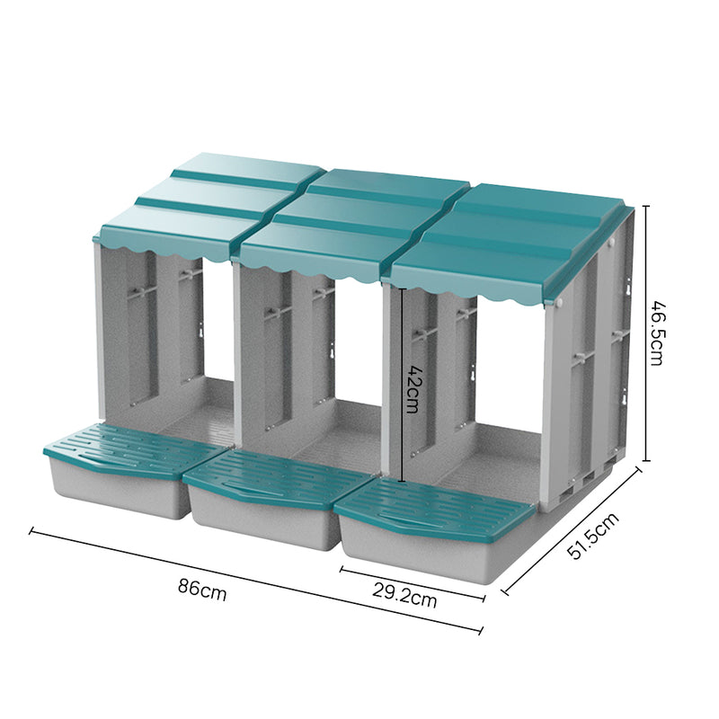 Load image into Gallery viewer, PORIYA 3 Hole Chicken Nesting Box Roll Away Chook Hen Laying Boxes Modular Nest House