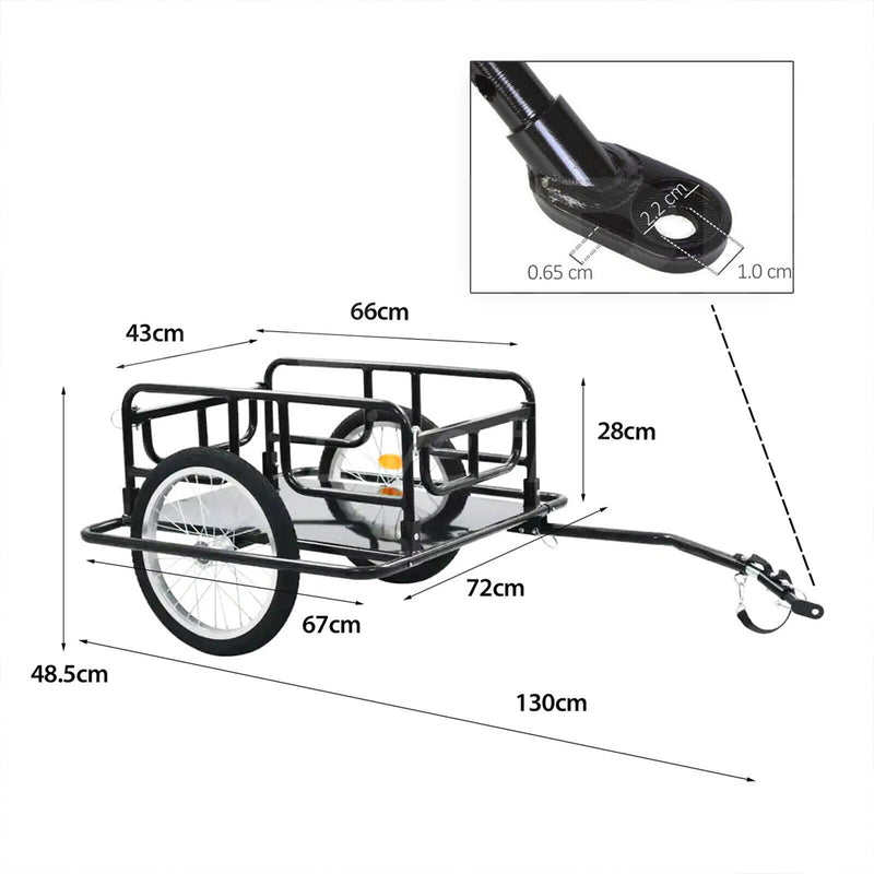 Load image into Gallery viewer, PORIYA Bicycle Cargo Luggage Trailer Cart Bike Wagon Carrier Trailer 16" Tires 60KG